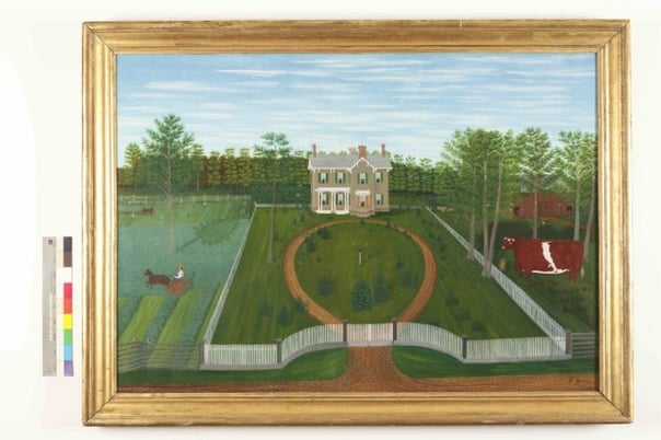 The Farm of Henry Windle Henry Dousa (1837–after 1903) Washington Court House, Ohio 1875 Oil on canvas 31 1/4 x 48" (39 3/4 x 54 x 2 1/2" with frame) Photo courtesy of the Barbara L. Gordon Collection