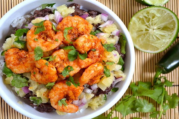 Chili Lime Shrimp Bowls Image courtesy of Budget Bytes