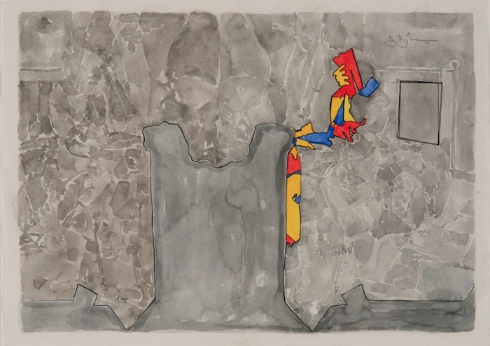 Jasper Johns (American, born 1930). Untitled. 2013. Watercolor on paper. 22 1/4 × 31″ (56.5 × 78.7 cm). © Jasper Johns/Licensed by VAGA, New York, NY. Photograph: Jerry Thompson