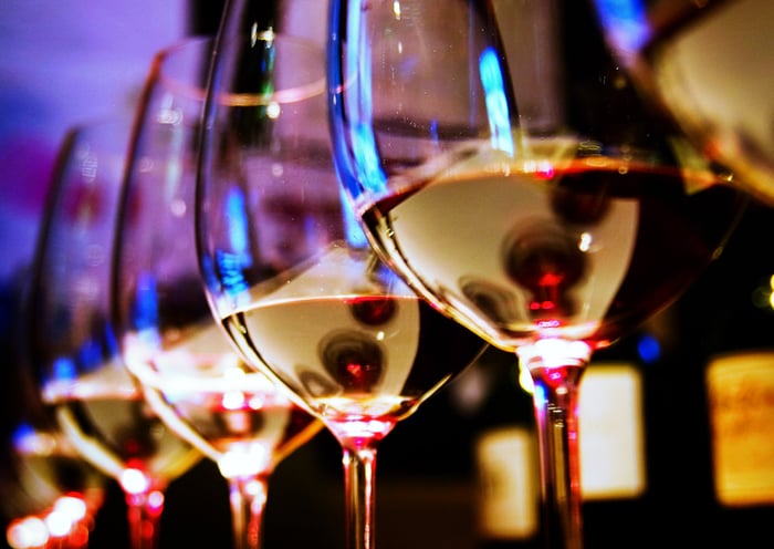 Wine Glasses at The Vines of Mendoza
